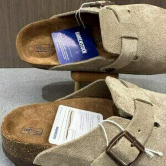 Birkenstock Boston Suede Taupe - Picture 2 of 6